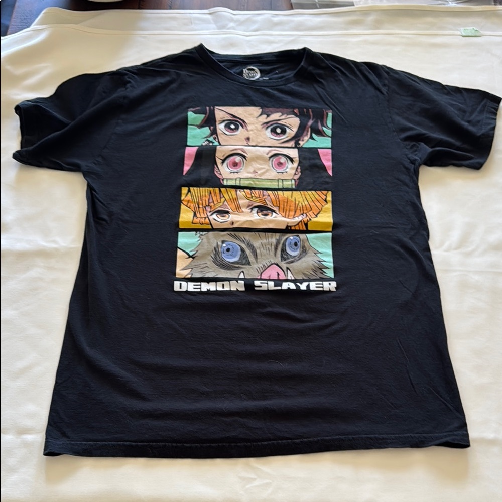 Black Graphic Tee - Demon Slayer